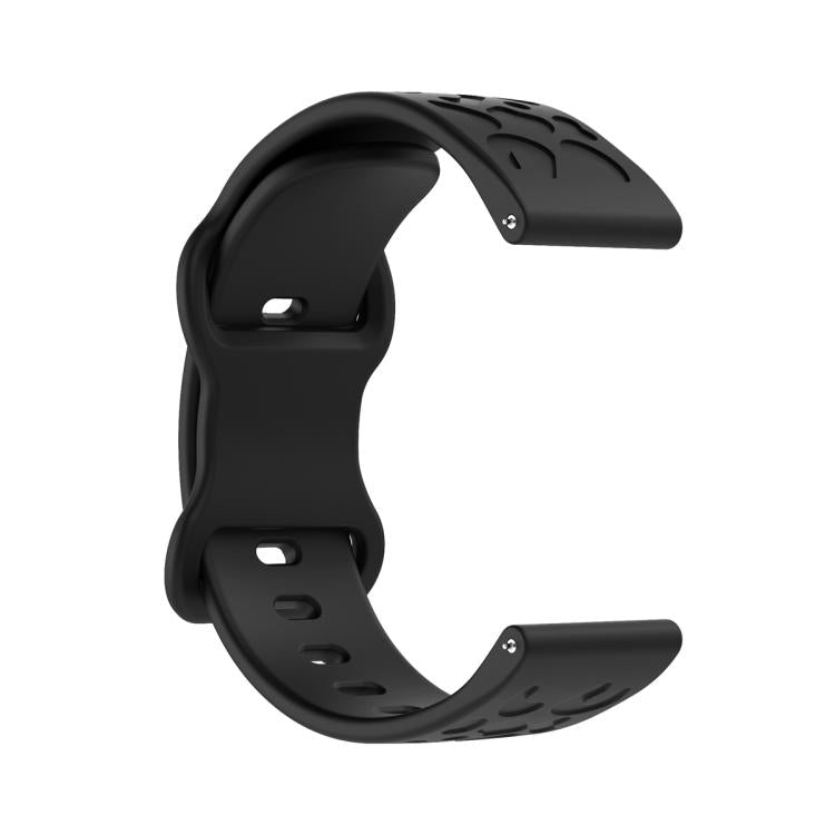 22mm Kalebol Leopard Print Butterfly Buckle Silicone Watch Band(Black) - free shipping - PMc TechLife - Order now!