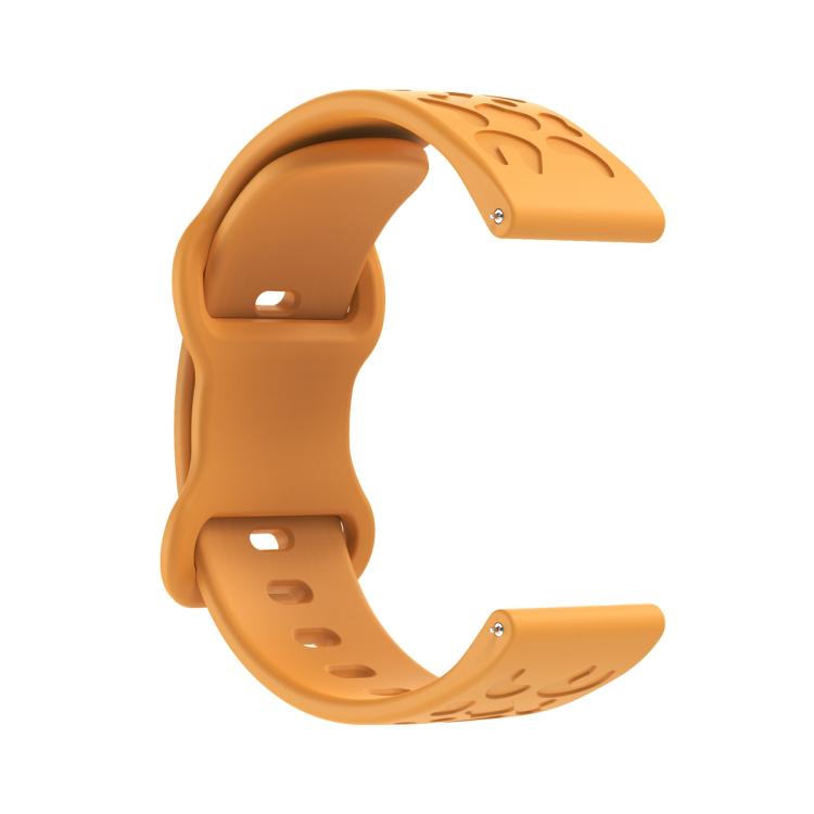 22mm Kalebol Leopard Print Butterfly Buckle Silicone Watch Band(Yellow) - free shipping - PMc TechLife - Order now!