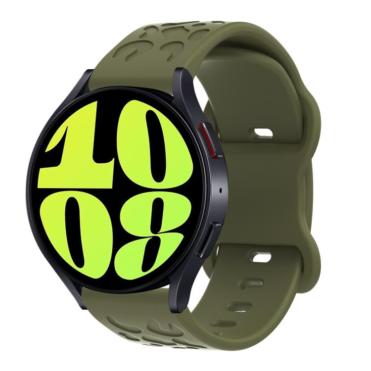 22mm Kalebol Leopard Print Butterfly Buckle Silicone Watch Band(Army Green) - free shipping - PMc TechLife - Order now!