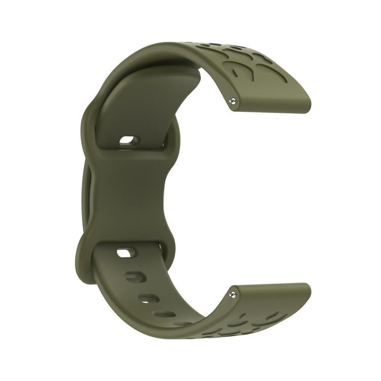 22mm Kalebol Leopard Print Butterfly Buckle Silicone Watch Band(Army Green) - free shipping - PMc TechLife - Order now!