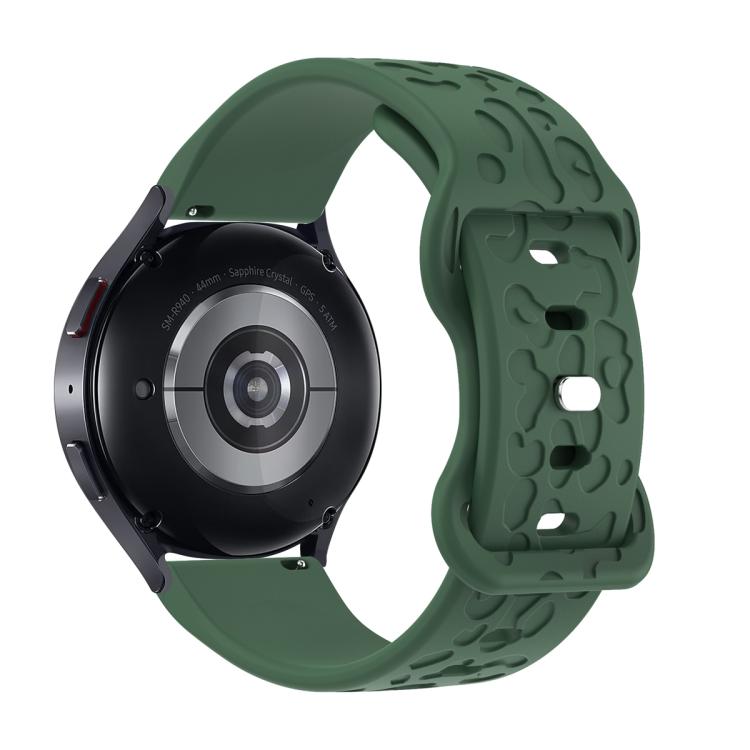 22mm Kalebol Leopard Print Butterfly Buckle Silicone Watch Band(Dark Green) - free shipping - PMc TechLife - Order now!