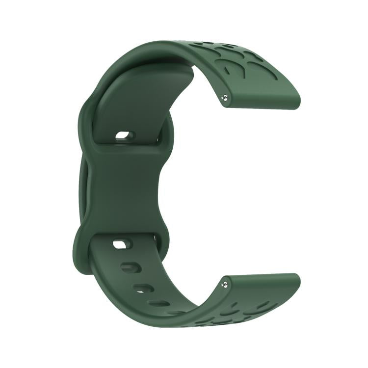 22mm Kalebol Leopard Print Butterfly Buckle Silicone Watch Band(Dark Green) - free shipping - PMc TechLife - Order now!