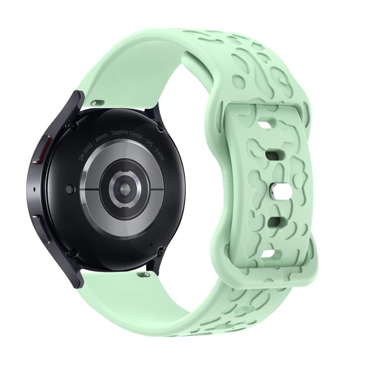 22mm Kalebol Leopard Print Butterfly Buckle Silicone Watch Band(Teal Blue) - free shipping - PMc TechLife - Order now!