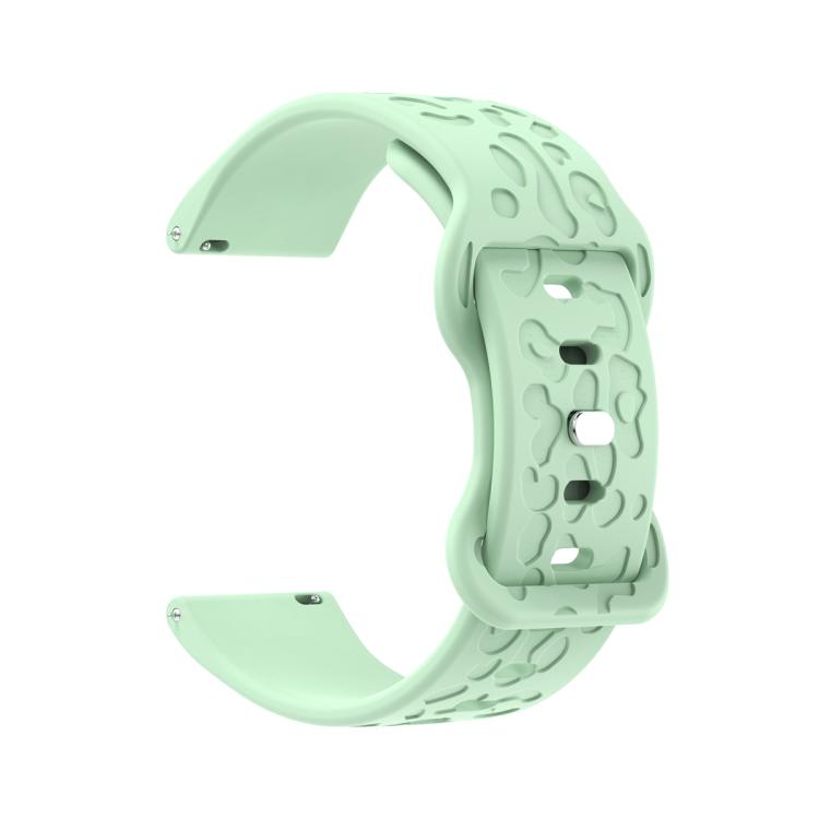 22mm Kalebol Leopard Print Butterfly Buckle Silicone Watch Band(Teal Blue) - free shipping - PMc TechLife - Order now!