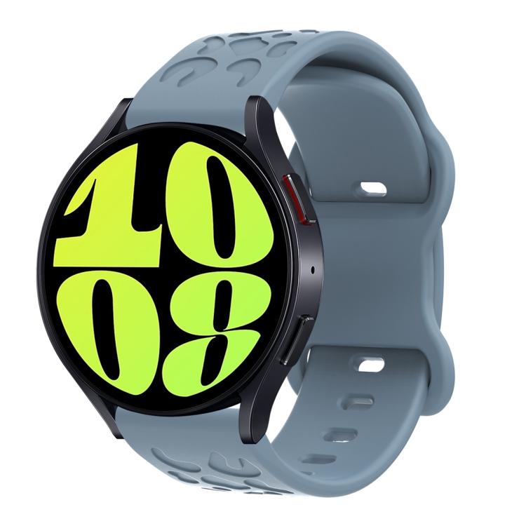 22mm Kalebol Leopard Print Butterfly Buckle Silicone Watch Band(Slate Blue) - free shipping - PMc TechLife - Order now!