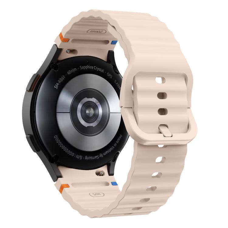 For Samsung Galaxy Watch 7  / 6 / 5 / 4 Kalebol Wave Stitching Silicone Watch Band(Pink) - free shipping - PMc TechLife - Order now!