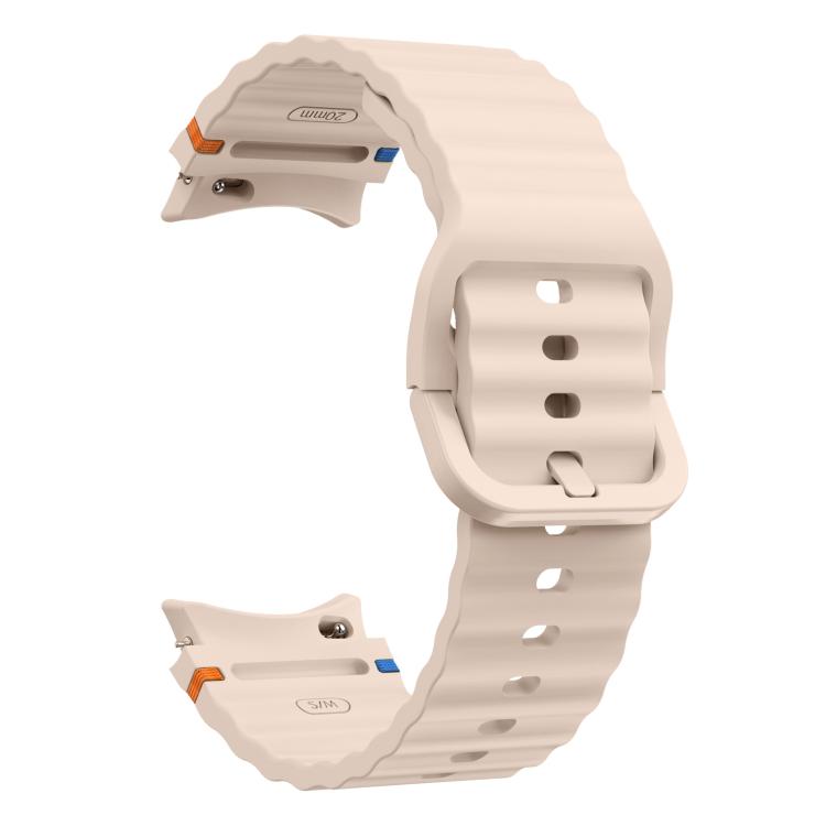 For Samsung Galaxy Watch 7  / 6 / 5 / 4 Kalebol Wave Stitching Silicone Watch Band(Pink) - free shipping - PMc TechLife - Order now!