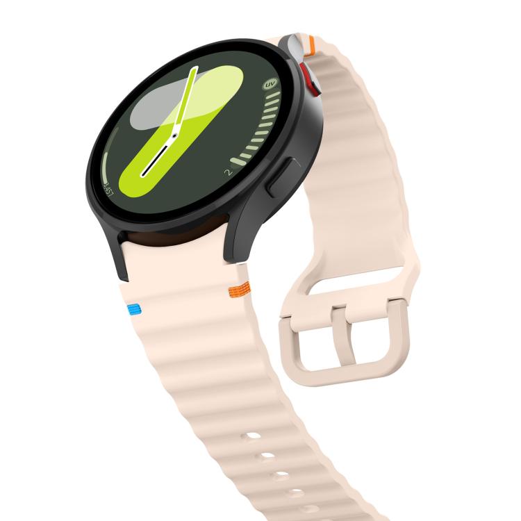 For Samsung Galaxy Watch 7  / 6 / 5 / 4 Kalebol Wave Stitching Silicone Watch Band(Pink) - free shipping - PMc TechLife - Order now!