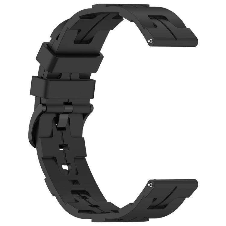 20mm Kalebol Solid Color Black Buckle Round Tail Silicone Watch Band(Black) - free shipping - PMc TechLife - Order now!