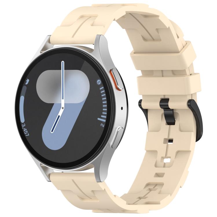 22mm Kalebol Solid Color Black Buckle Round Tail Silicone Watch Band(Cream Color) - free shipping - PMc TechLife - Order now!
