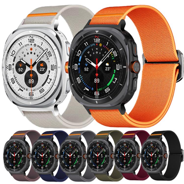 For Samsung Galaxy Watch Ultra 47mm Kalebol Elastic Nylon Watch Band(Midnight Blue) - Watch Bands by Kalebol | Online Shopping South Africa | PMc TechLife | Buy Now Pay Later Mobicred