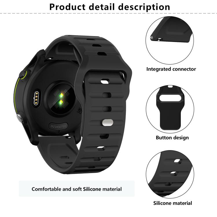 22mm Kalebol Wave Pattern Studded Buckle Silicone Watch Band(Cream Color) - 22mm Bands by Kalebol | Online Shopping South Africa | PMc TechLife | Buy Now Pay Later Mobicred