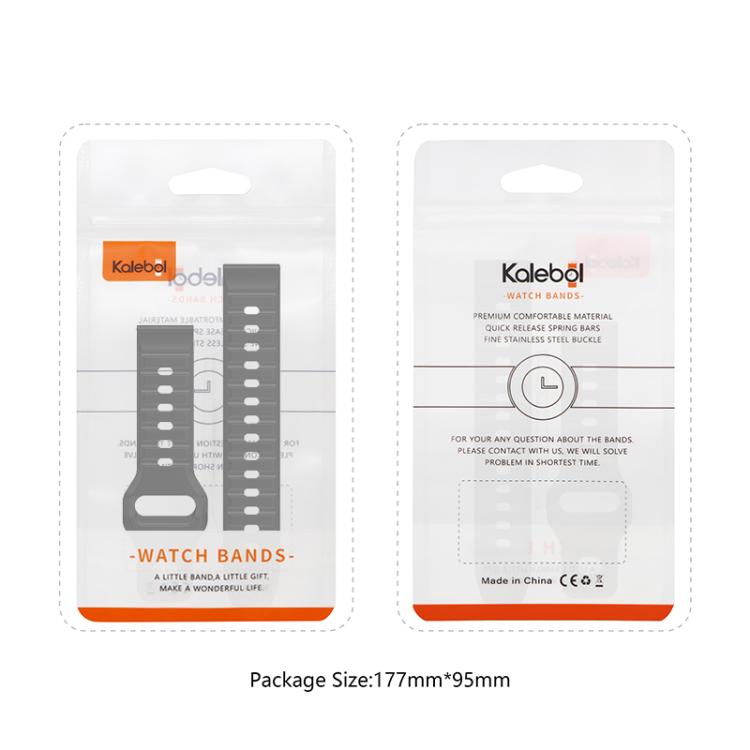 22mm Kalebol Wave Pattern Studded Buckle Silicone Watch Band(Cream Color) - 22mm Bands by Kalebol | Online Shopping South Africa | PMc TechLife | Buy Now Pay Later Mobicred