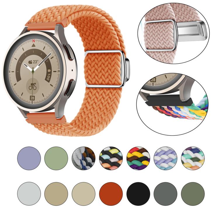22mm Kalebol Nylon Braided Loop Magnetic Buckle Watch Band(Black Rainbow) - free shipping - PMc TechLife - Order now!