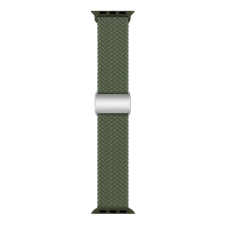 For Apple Watch 46mm / 49mm / 45mm / 44mm Kalebol Nylon Loop Magnetic Buckle Watch Band(Dark Olive) - free shipping - PMc TechLife - Order now!