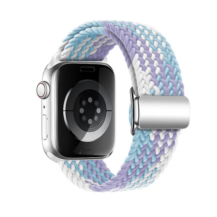 For Apple Watch 46mm / 49mm / 45mm / 44mm Kalebol Nylon Loop Magnetic Buckle Watch Band(Violet Blue) - free shipping - PMc TechLife - Order now!