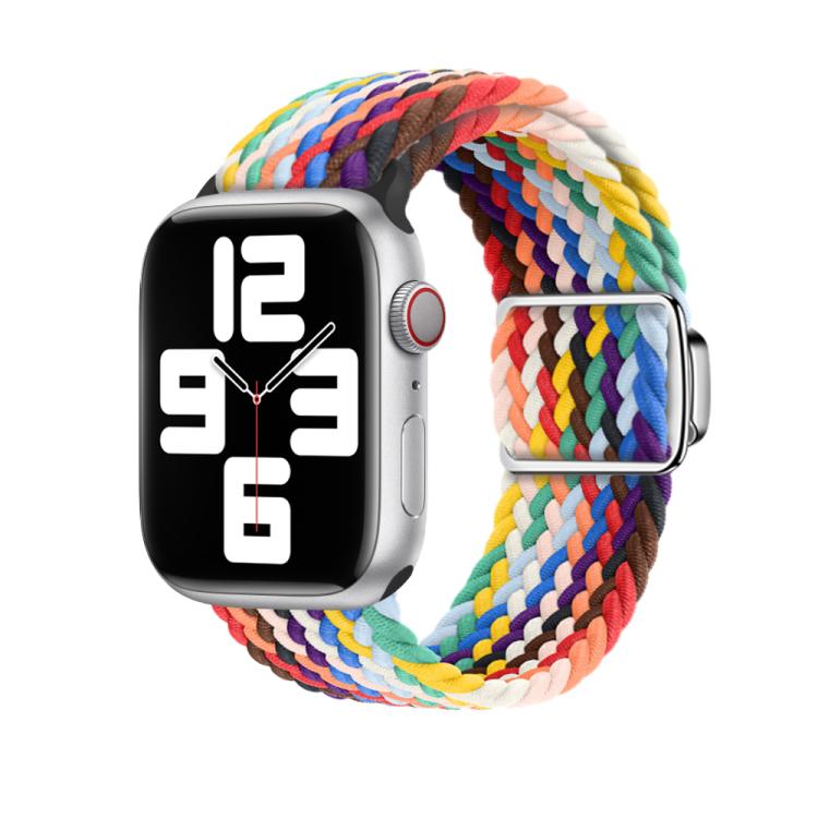 For Apple Watch 42mm / 41mm / 40mm / 38mm Kalebol Nylon Loop Magnetic Buckle Watch Band(Official Rainbow) - free shipping - PMc TechLife - Order now!