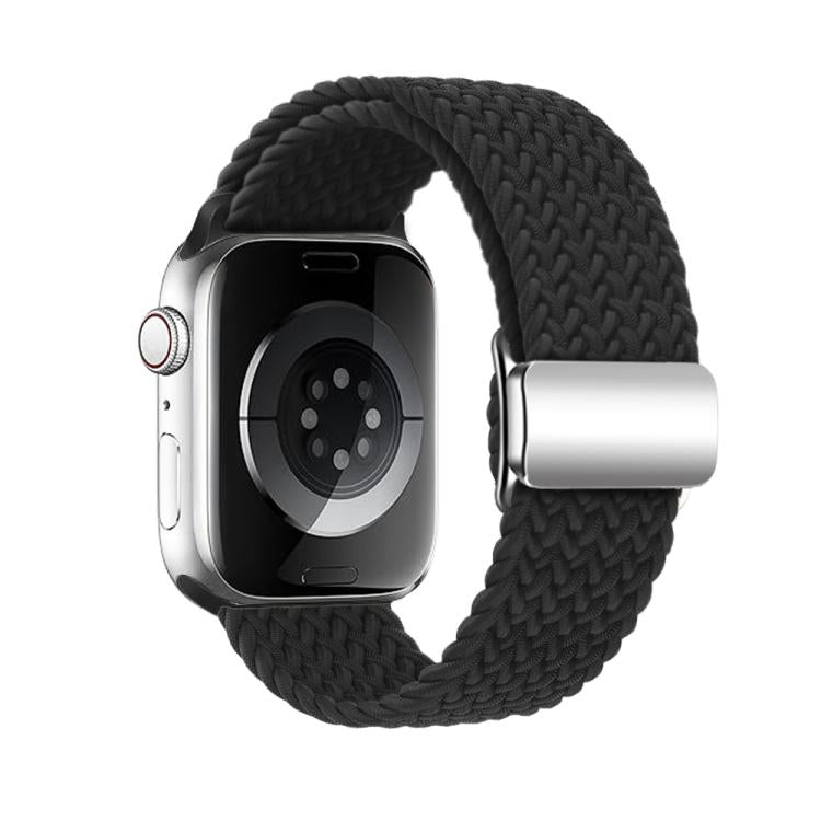 For Apple Watch 42mm / 41mm / 40mm / 38mm Kalebol Nylon Loop Magnetic Buckle Watch Band(Black) - free shipping - PMc TechLife - Order now!
