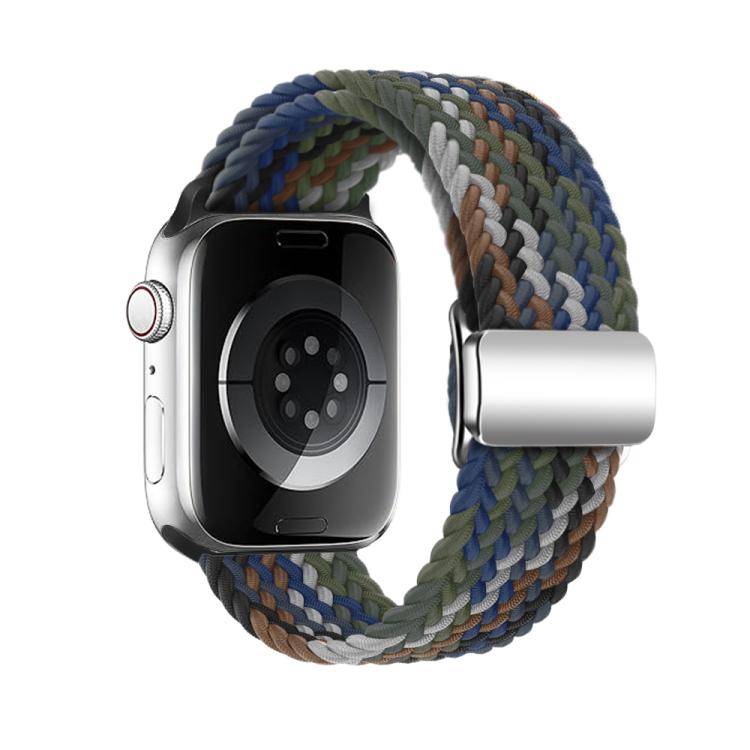 For Apple Watch 42mm / 41mm / 40mm / 38mm Kalebol Nylon Loop Magnetic Buckle Watch Band(Cowboy Colorful 2) - free shipping - PMc TechLife - Order now!