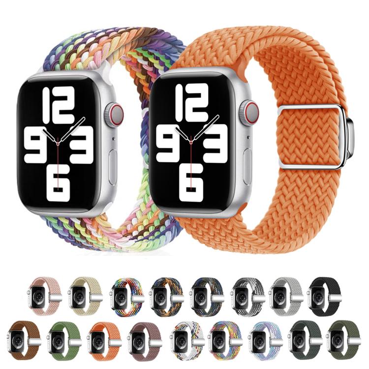 For Apple Watch 42mm / 41mm / 40mm / 38mm Kalebol Nylon Loop Magnetic Buckle Watch Band(Official Rainbow) - free shipping - PMc TechLife - Order now!