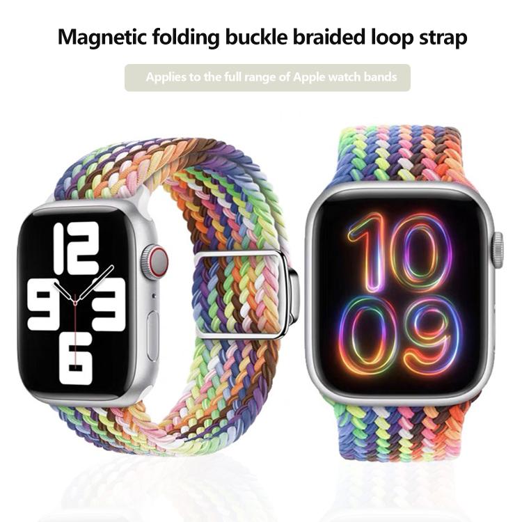 For Apple Watch 46mm / 49mm / 45mm / 44mm Kalebol Nylon Loop Magnetic Buckle Watch Band(Smoky Purple) - free shipping - PMc TechLife - Order now!