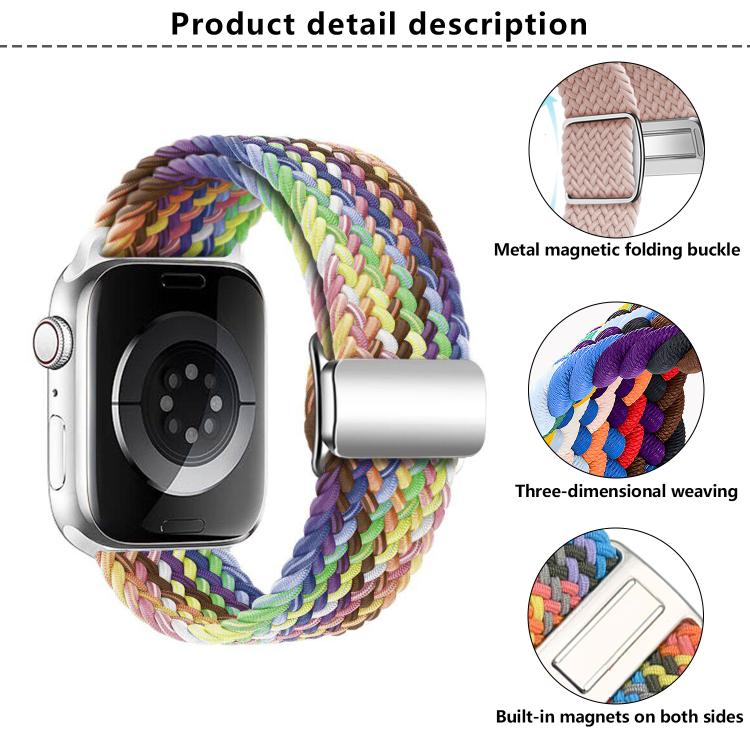 For Apple Watch 42mm / 41mm / 40mm / 38mm Kalebol Nylon Loop Magnetic Buckle Watch Band(Dark Chocolate) - free shipping - PMc TechLife - Order now!