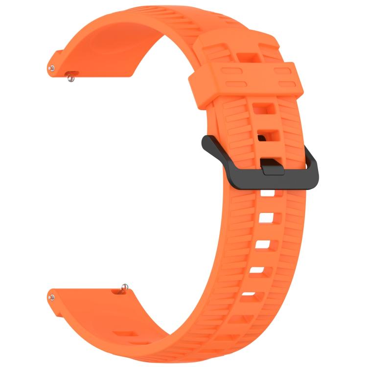 20mm Kalebol Black Buckle Tire Pattern Silicone Watch Band(Orange) - free shipping - PMc TechLife - Order now!
