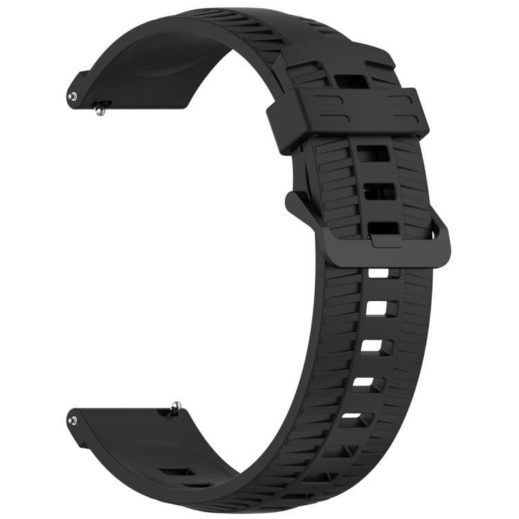 20mm Kalebol Black Buckle Tire Pattern Silicone Watch Band(Black) - 20mm Bands by Kalebol | Online Shopping South Africa | PMc TechLife | Buy Now Pay Later Mobicred