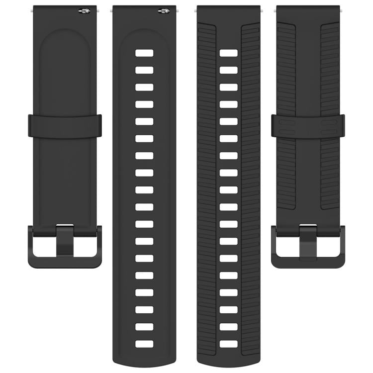 20mm Kalebol Black Buckle Tire Pattern Silicone Watch Band(Black) - 20mm Bands by Kalebol | Online Shopping South Africa | PMc TechLife | Buy Now Pay Later Mobicred