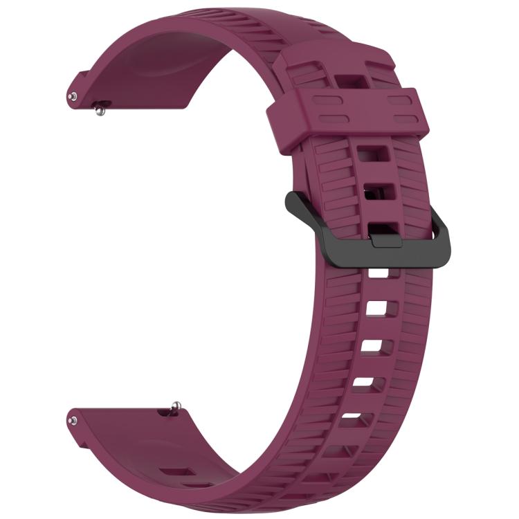 20mm Kalebol Black Buckle Tire Pattern Silicone Watch Band(Wine Red) - free shipping - PMc TechLife - Order now!