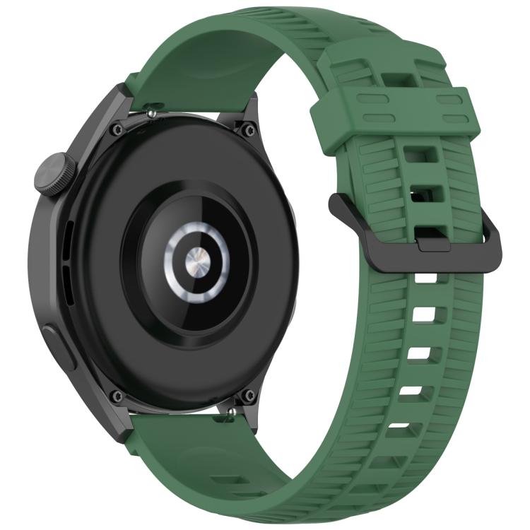 20mm Kalebol Black Buckle Tire Pattern Silicone Watch Band(Army Green) - free shipping - PMc TechLife - Order now!