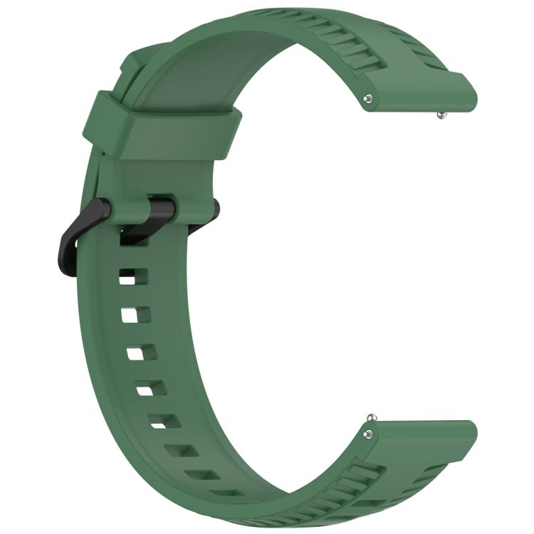 20mm Kalebol Black Buckle Tire Pattern Silicone Watch Band(Army Green) - free shipping - PMc TechLife - Order now!