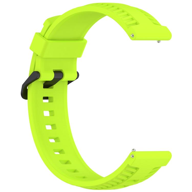 22mm Kalebol Black Buckle Tire Pattern Silicone Watch Band(Lime) - 22mm Bands by Kalebol | Online Shopping South Africa | PMc TechLife | Buy Now Pay Later Mobicred