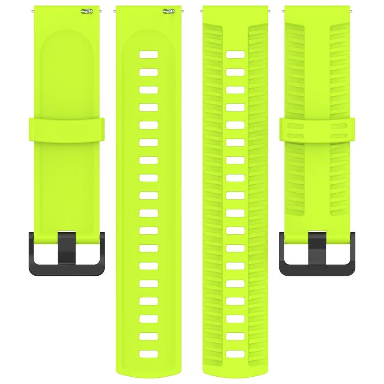 22mm Kalebol Black Buckle Tire Pattern Silicone Watch Band(Lime) - 22mm Bands by Kalebol | Online Shopping South Africa | PMc TechLife | Buy Now Pay Later Mobicred