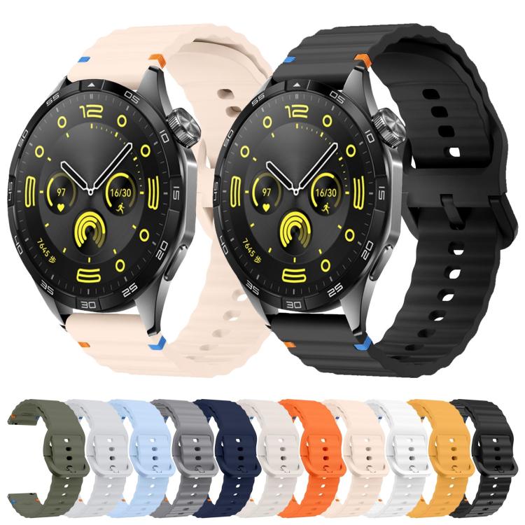 20mm Kalebol Wave Stitch Silicone Watch Band(Pink) - 20mm Bands by Kalebol | Online Shopping South Africa | PMc TechLife | Buy Now Pay Later Mobicred
