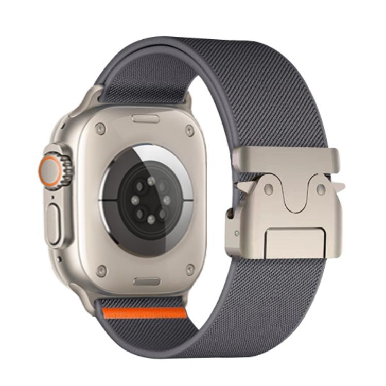 For Apple Watch 46mm / 49mm / 45mm / 44mm Kalebol Parachute Buckle Elastic Nylon Watch Band(Dark Grey) - free shipping - PMc TechLife - Order now!