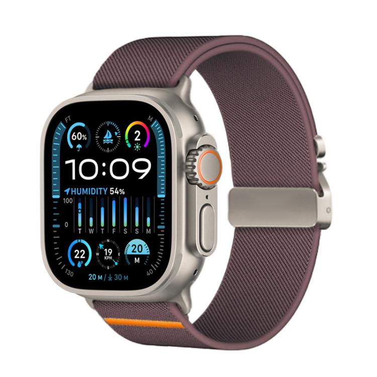 For Apple Watch 46mm / 49mm / 45mm / 44mm Kalebol Parachute Buckle Elastic Nylon Watch Band(Smoky Purple) - free shipping - PMc TechLife - Order now!