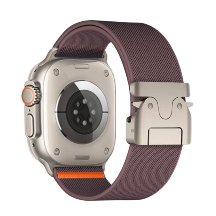 For Apple Watch 46mm / 49mm / 45mm / 44mm Kalebol Parachute Buckle Elastic Nylon Watch Band(Smoky Purple) - free shipping - PMc TechLife - Order now!