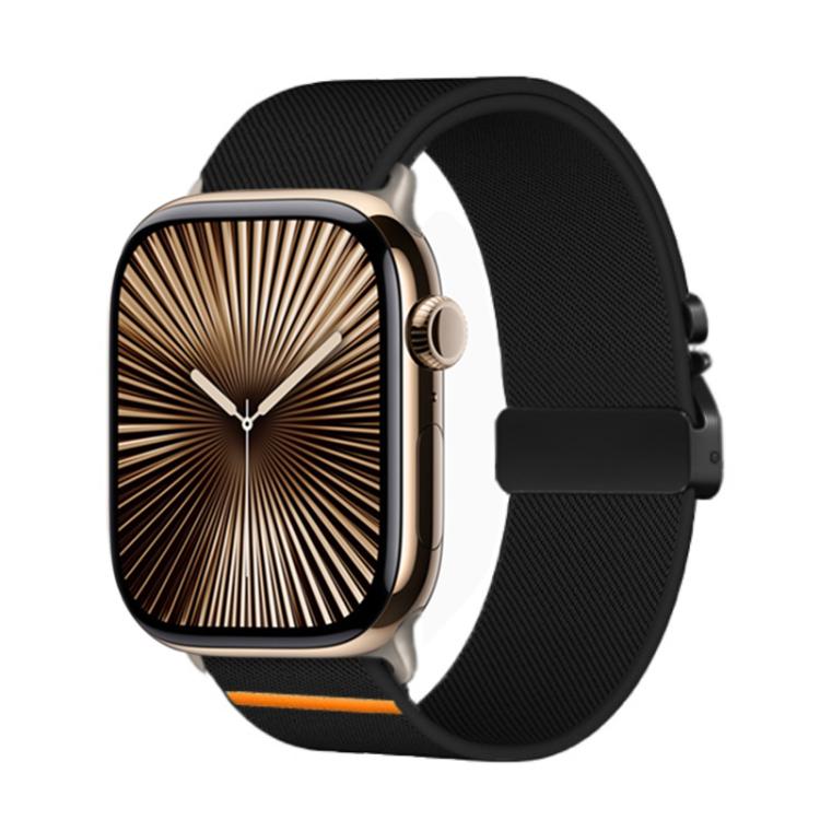 For Apple Watch 42mm / 41mm / 40mm / 38mm Kalebol Parachute Buckle Elastic Nylon Watch Band(Black) - free shipping - PMc TechLife - Order now!