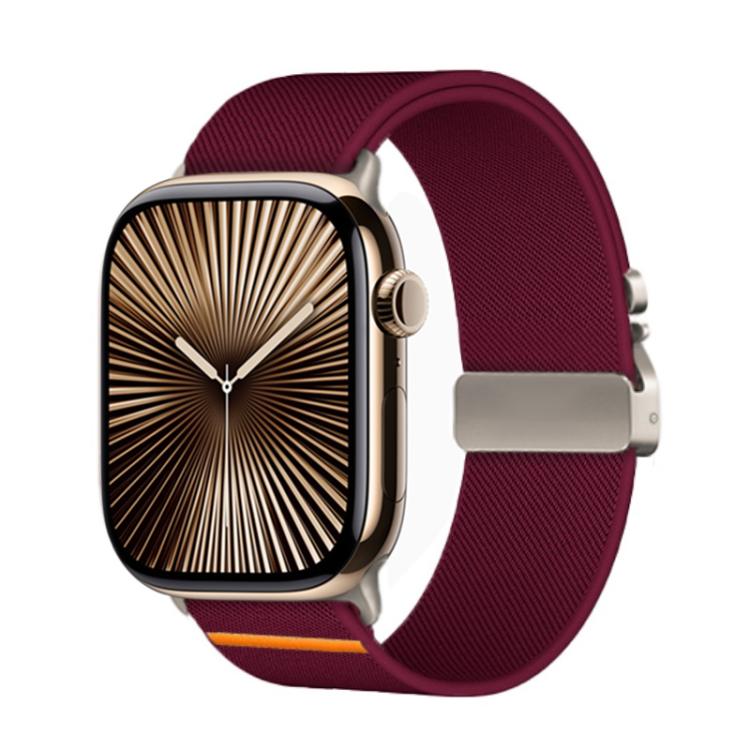 For Apple Watch 42mm / 41mm / 40mm / 38mm Kalebol Parachute Buckle Elastic Nylon Watch Band(Wine Red) - free shipping - PMc TechLife - Order now!