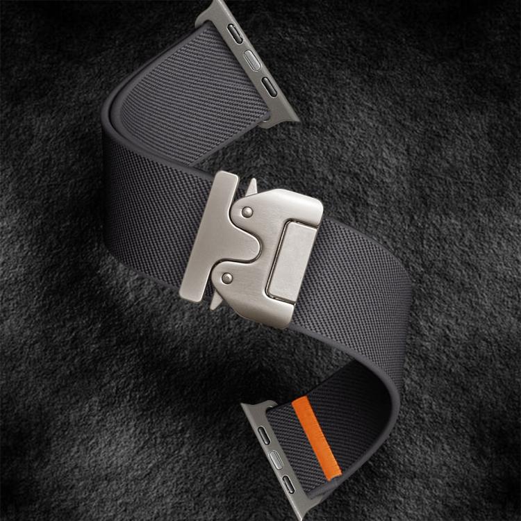 For Apple Watch 42mm / 41mm / 40mm / 38mm Kalebol Parachute Buckle Elastic Nylon Watch Band(Dark Grey) - free shipping - PMc TechLife - Order now!