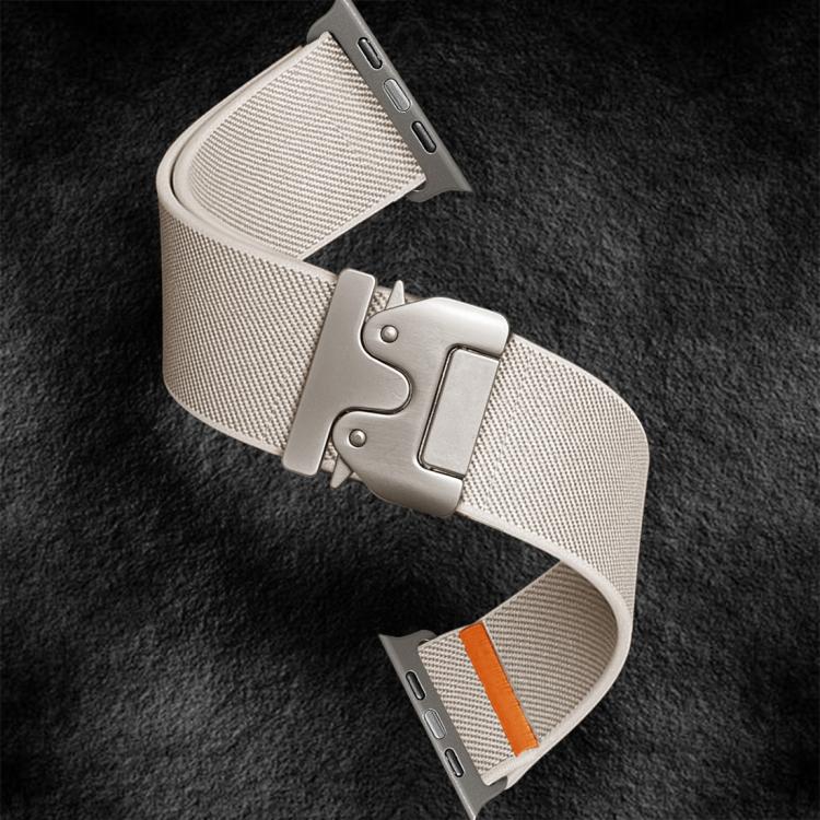 For Apple Watch 42mm / 41mm / 40mm / 38mm Kalebol Parachute Buckle Elastic Nylon Watch Band(Starlight) - free shipping - PMc TechLife - Order now!