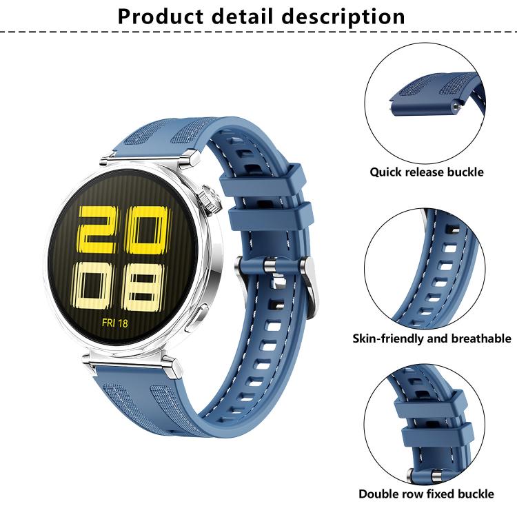 18mm Kalebol Composite Silicone Watch Band(Light Blue) - free shipping - PMc TechLife - Order now!