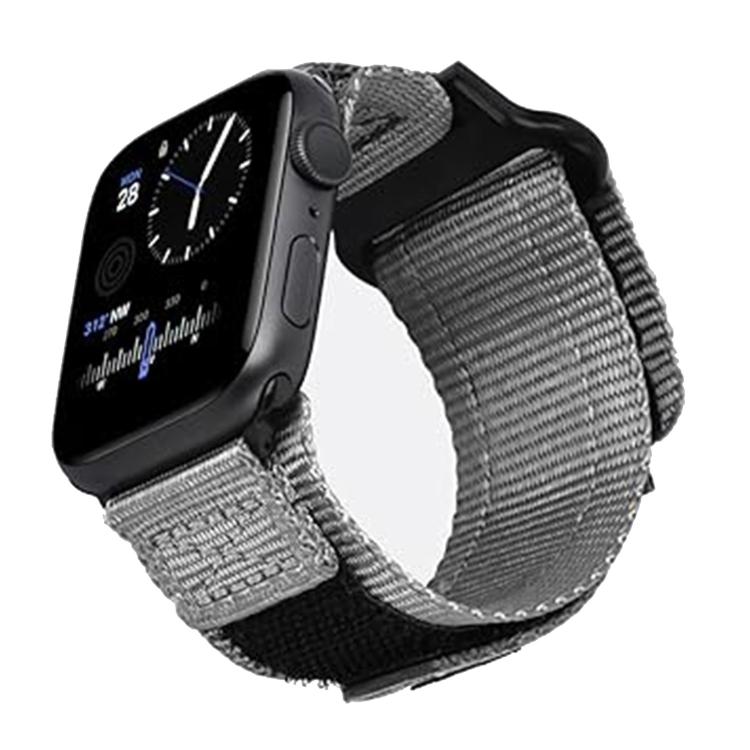 For Apple Watch 46mm / 49mm / 45mm / 44mm Kalebol Canvas Nylon Hook and Loop Watch Band(Grey) - free shipping - PMc TechLife - Order now!