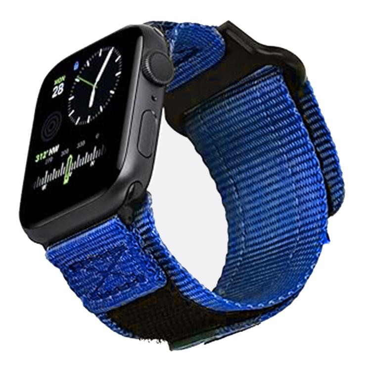 For Apple Watch 46mm / 49mm / 45mm / 44mm Kalebol Canvas Nylon Hook and Loop Watch Band(Blue) - free shipping - PMc TechLife - Order now!