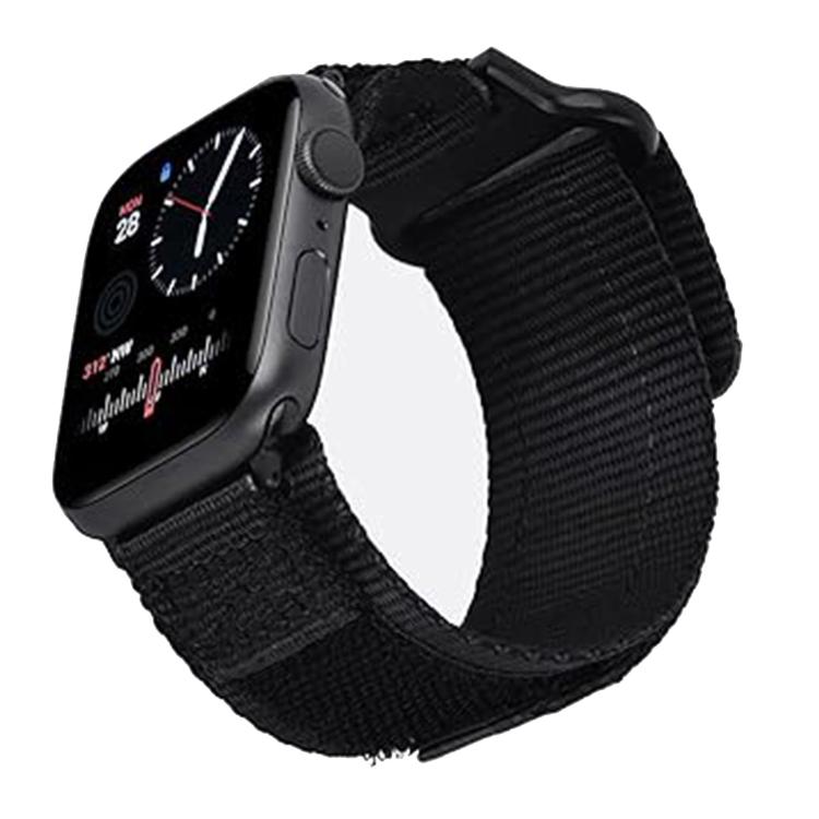 For Apple Watch 42mm / 41mm / 40mm / 38mm Kalebol Canvas Nylon Hook and Loop Watch Band(Black) - free shipping - PMc TechLife - Order now!