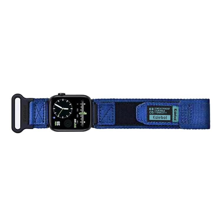 For Apple Watch 42mm / 41mm / 40mm / 38mm Kalebol Canvas Nylon Hook and Loop Watch Band(Blue) - free shipping - PMc TechLife - Order now!