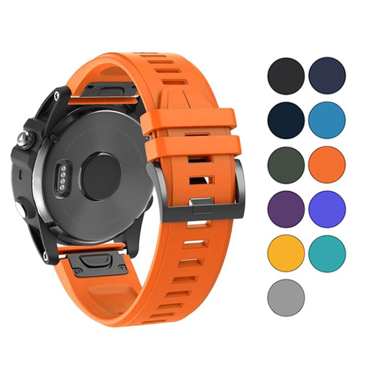 For Garmin QuickFit 22mm Kalebol Plain Texture Silicone Watch Band(Grey) - free shipping - PMc TechLife - Order now!