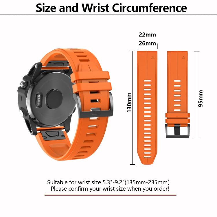 For Garmin QuickFit 22mm Kalebol Plain Texture Silicone Watch Band(Grey) - free shipping - PMc TechLife - Order now!