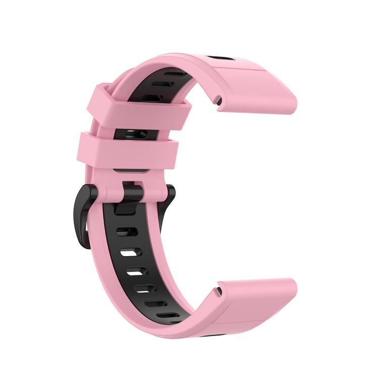 For Garmin QuickFit 26mm Kalebol Two-color Silicone Watch Band(Pink Black) - free shipping - PMc TechLife - Order now!